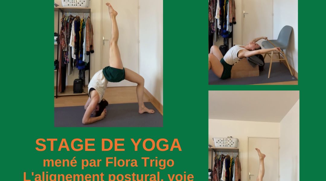Stage de yoga | Alignement postural : une voie vers l’énergie. Avec Flora Trigo, 6 mercredis de 12h15 à 14h.